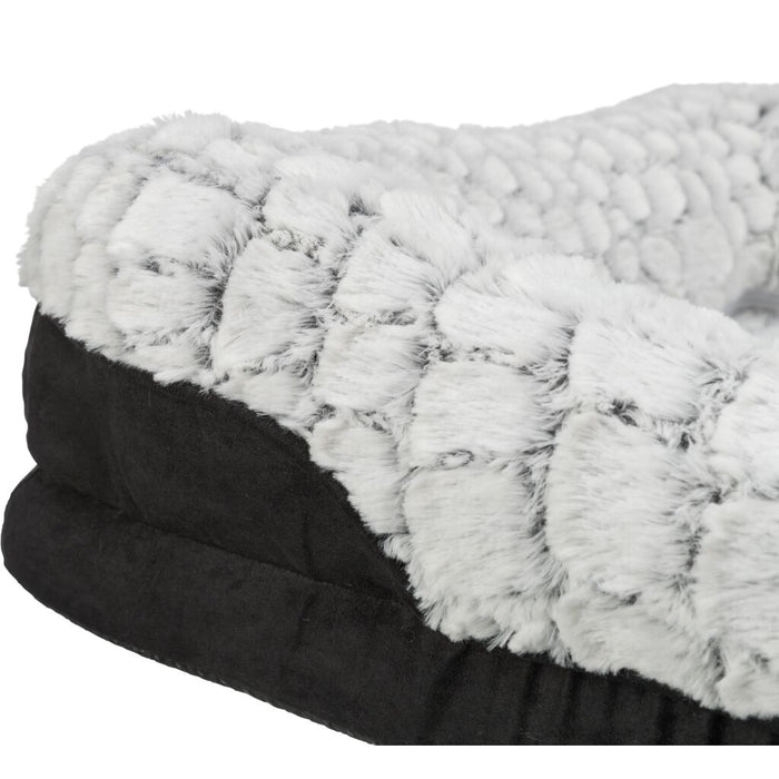 Vital Bett Lino, eckig, schwarz/grau