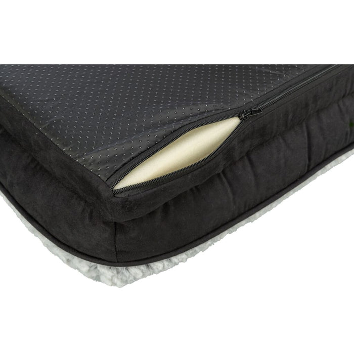 Vital Bett Lino, eckig, schwarz/grau