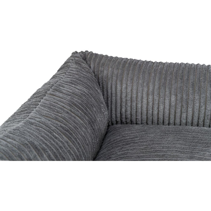 Vital Bett Jonna, Cordplüsch, eckig, dunkelgrau