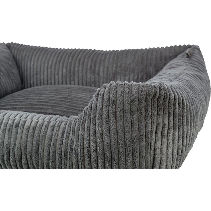 Vital Bett Jonna, Cordplüsch, eckig, dunkelgrau