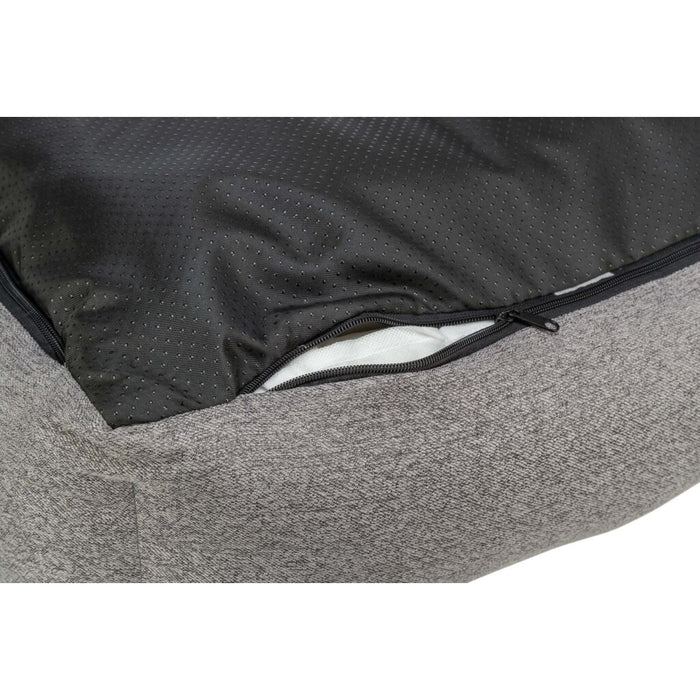 Bett CityStyle, eckig, grau