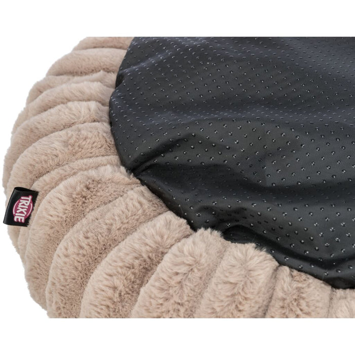 Bett Lonni, rund, hellbraun