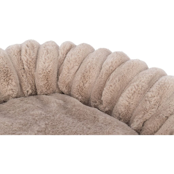 Bett Lonni, rund, hellbraun