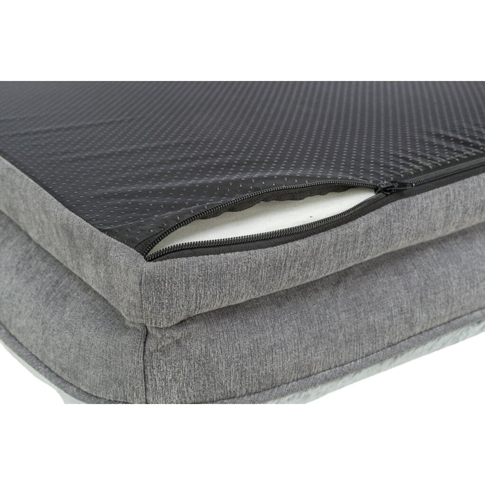 Vital Bett Lino Soft, eckig, grau/hellgrau