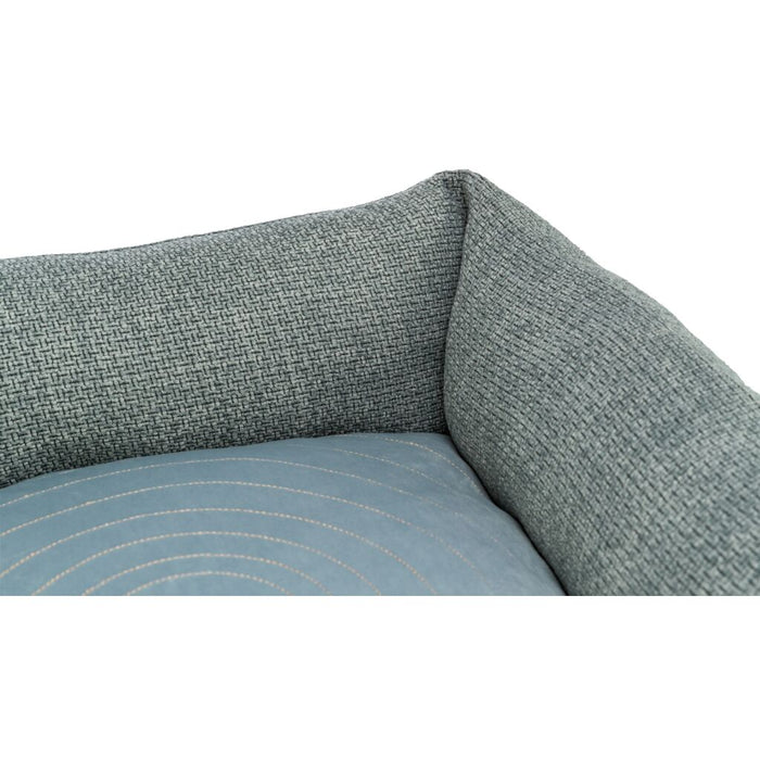 Bett Viviana, eckig, blau-grau