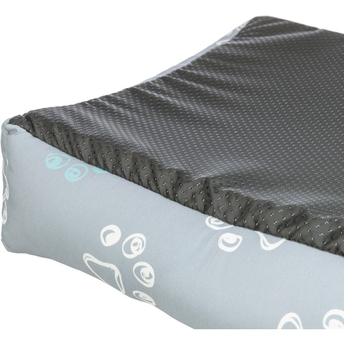 Bett Jimmy, Baumwoll-Optik, eckig, hellgrau