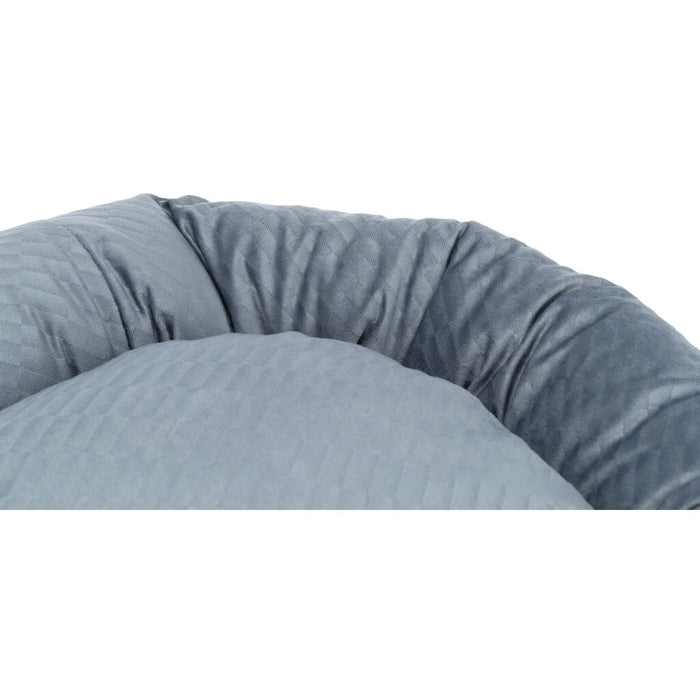 Bett Alena, rund, blau-grau