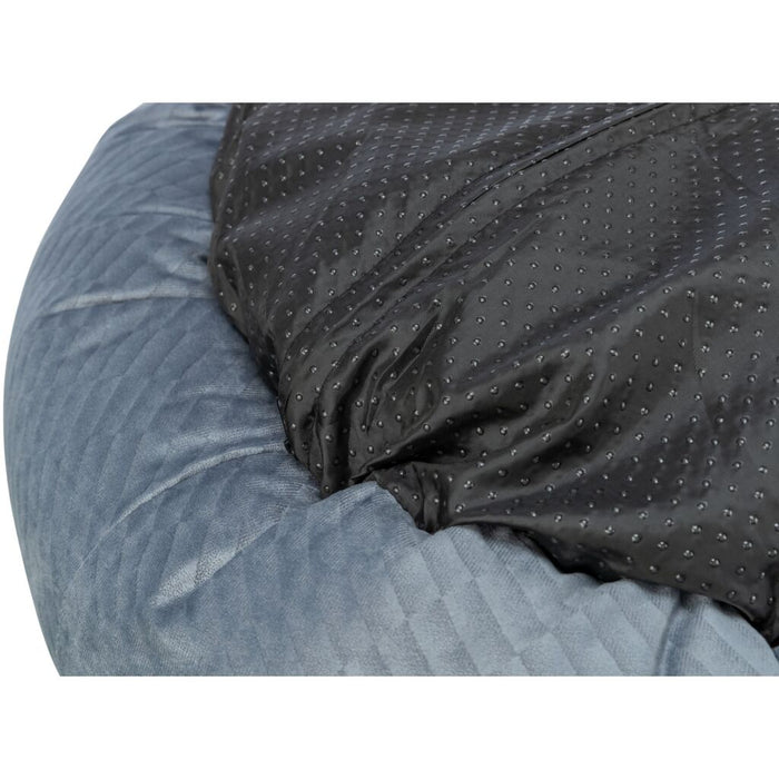 Bett Alena, rund, blau-grau