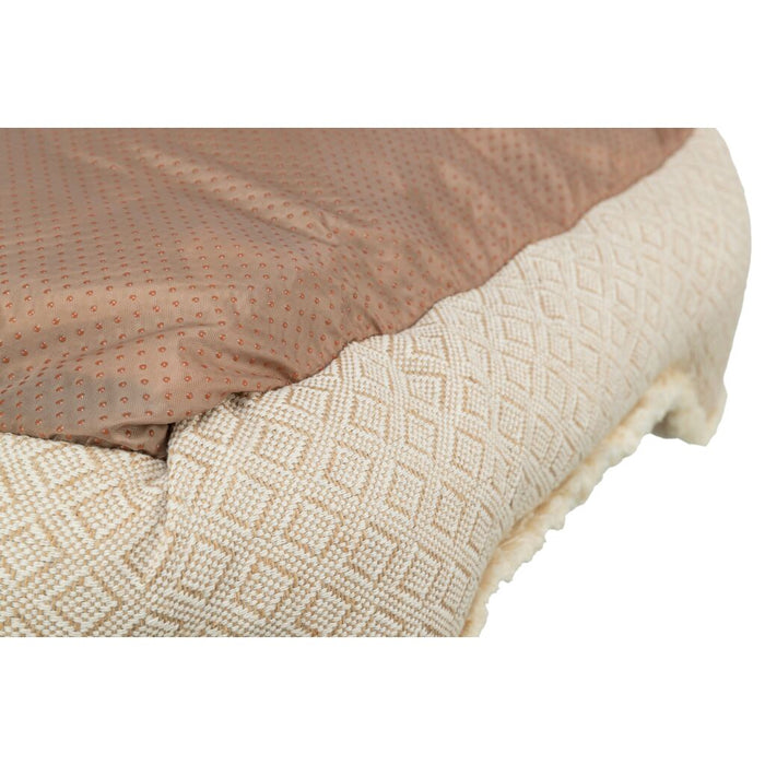 Bett Boho, eckig, beige