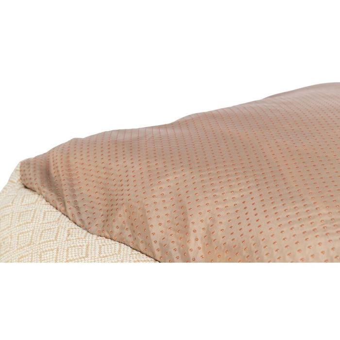 Bett Boho, eckig, beige