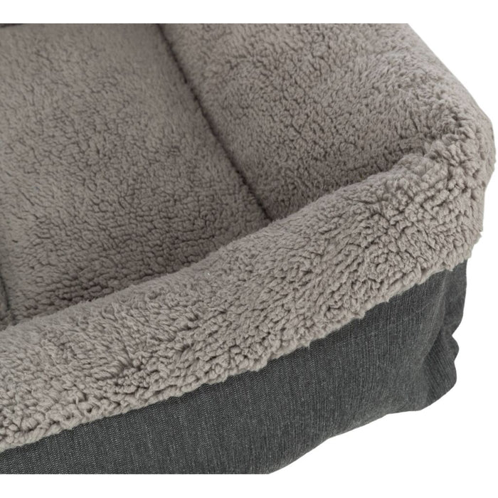 Vital Bett Bendson, eckig, dunkelgrau/hellgrau