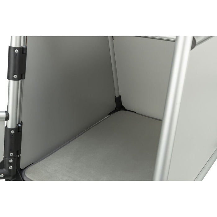 Transportbox, Aluminium, hellgrau/silber