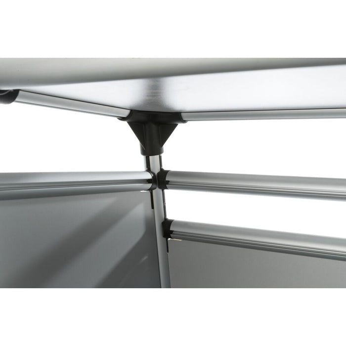 Transportbox, Aluminium, hellgrau/silber