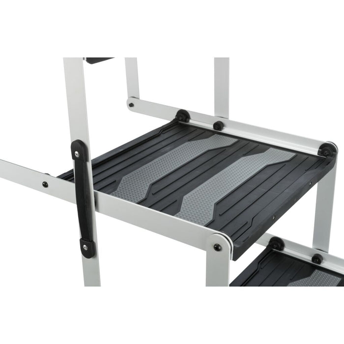 4-stufige Falt-Treppe, Aluminium/Kunststoff/TPR