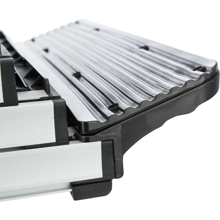 3-fach Teleskop-Rampe, Aluminium/TPR, 6,8 kg, schwarz/grau
