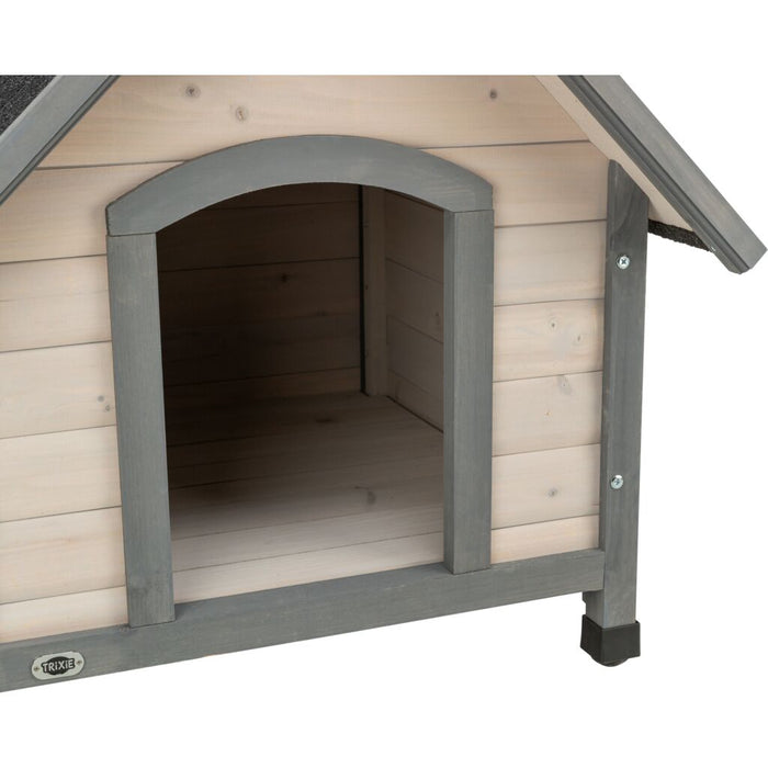 natura Hundehütte Cottage Satteldach, grau