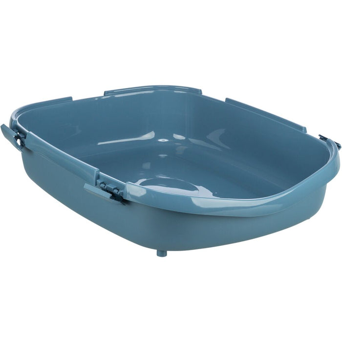 Katzentoilette Primo XXL Top, mit Haube, blau/weiß