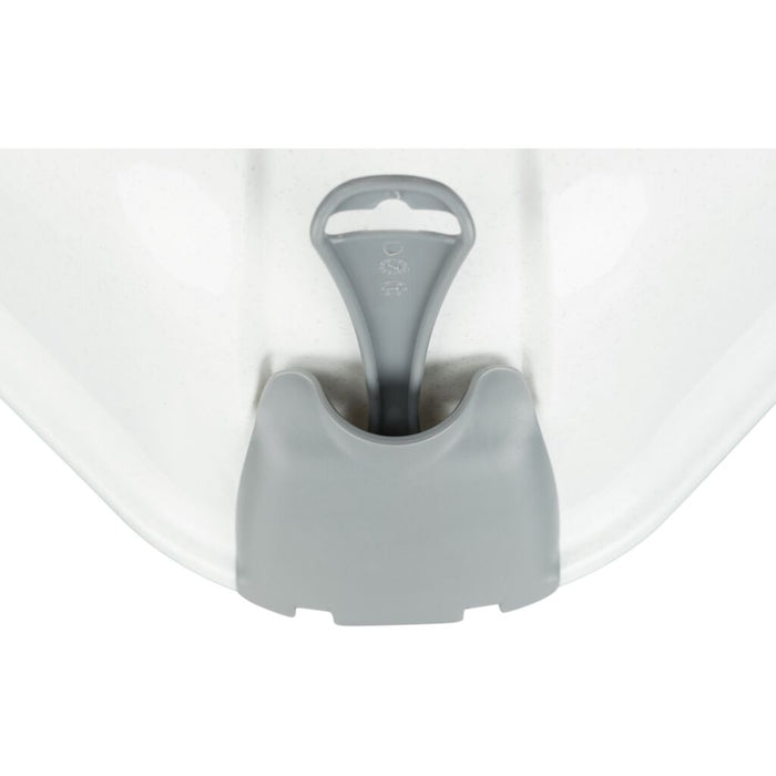 Ecktoilette Maro, mit Haube, hellgrau/granit
