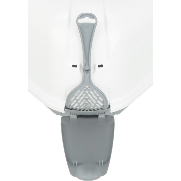 Ecktoilette Maro, mit Haube, hellgrau/granit