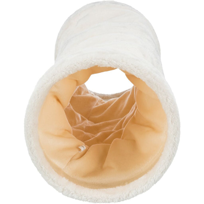 Spieltunnel, Plüsch, beige