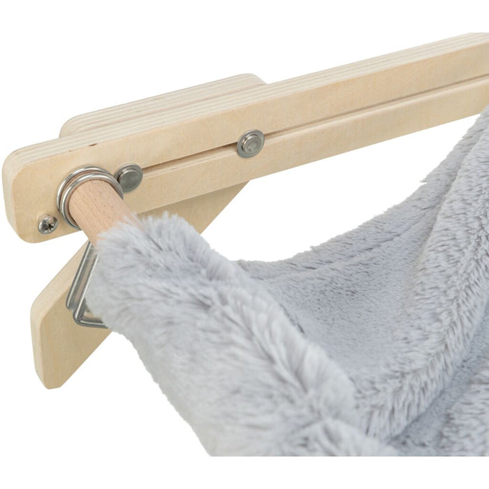 Hängematte, Holz, unbehandelt, grau