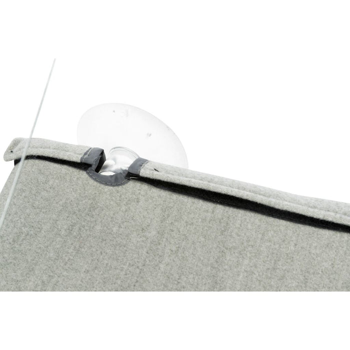 Fenster-Liegeplatz, Velours, grau