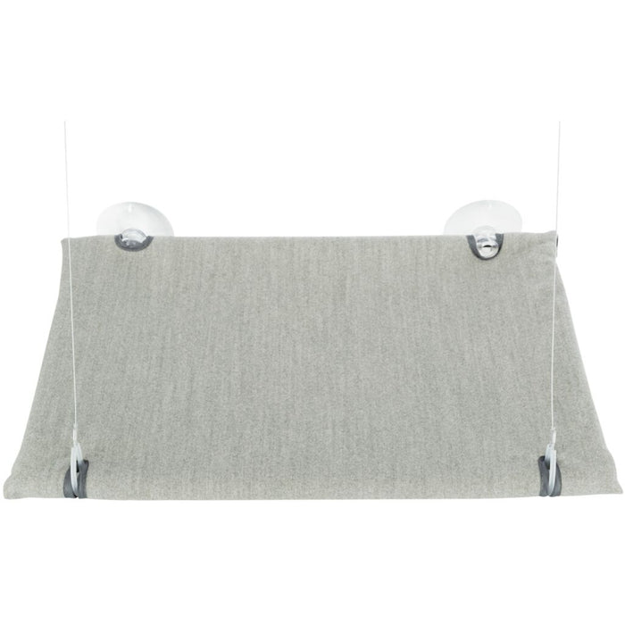 Fenster-Liegeplatz, Velours, grau