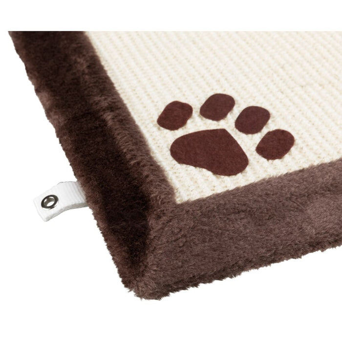 Kratzmatte mit Spielzeug, Sisalteppich/Plüsch, natur/braun