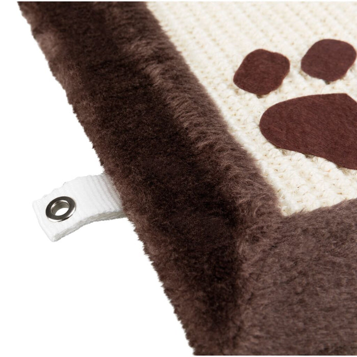 Kratzmatte mit Spielzeug, Sisalteppich/Plüsch, natur/braun