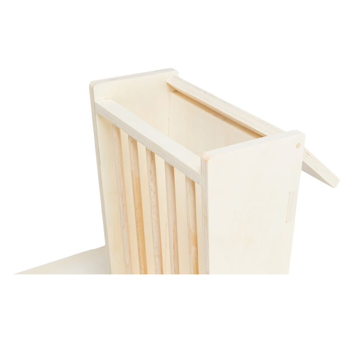 Futterstation mit Näpfen/Heuraufe, Holz