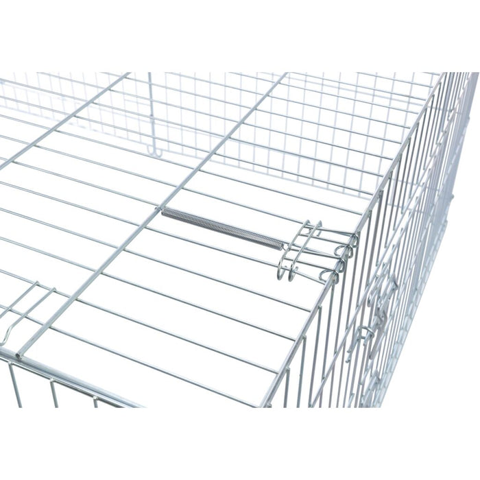 natura Freilaufgehege mit Abdeckung, Metall