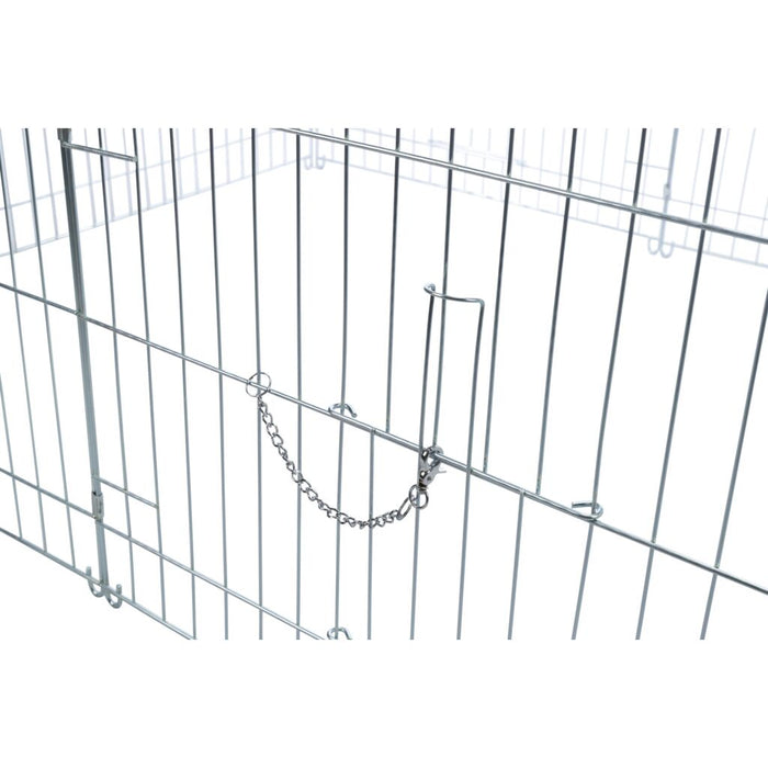 natura Freilaufgehege mit Abdeckung, Metall