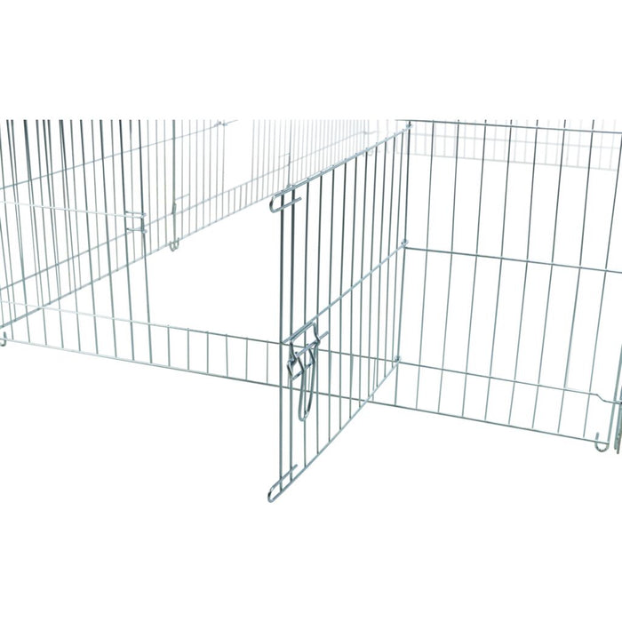 natura Freilaufgehege mit Abdeckung, Metall