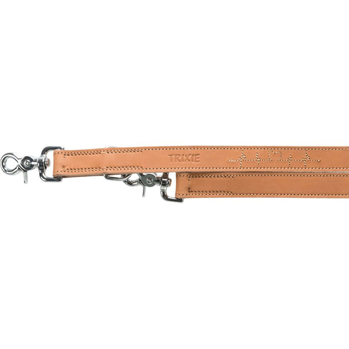 Rustic Fettleder-V-Leine Heartbeat, braun