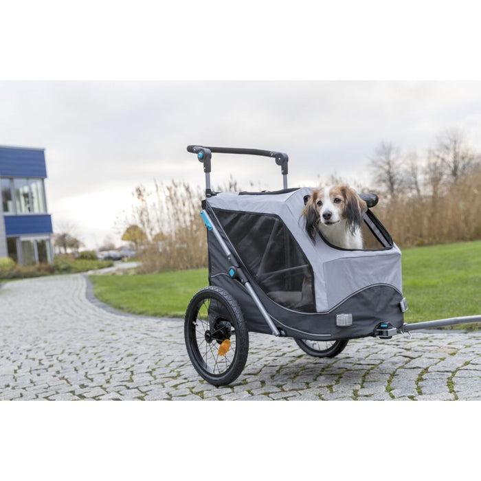 Fahrrad-Anhänger, Schnell-Falt-Funktion, grau