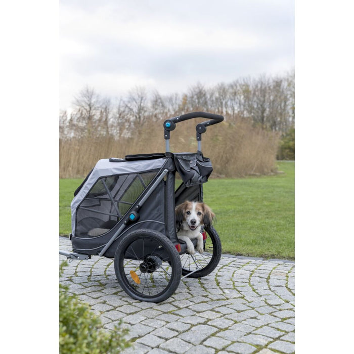 Fahrrad-Anhänger, Schnell-Falt-Funktion, grau