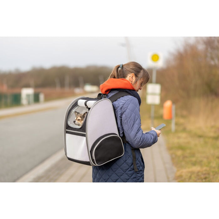 Rucksack Chloe, hellgrau/schwarz