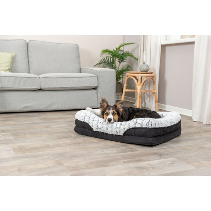 Vital Bett Lino, eckig, schwarz/grau