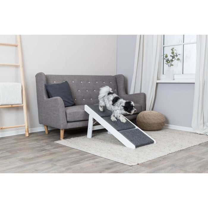 Rampe, ausklappbare Stufen, MDF, weiß