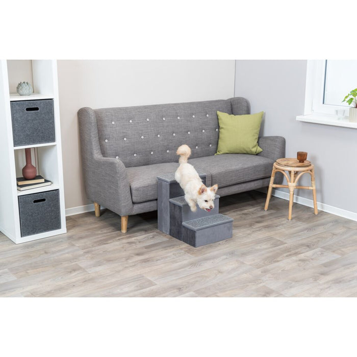 Treppe mit Stauraum, grau