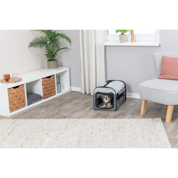 Hundebox Basic, dunkelgrau/hellgrau