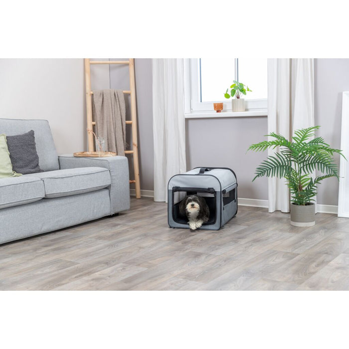 Hundebox Basic, dunkelgrau/hellgrau