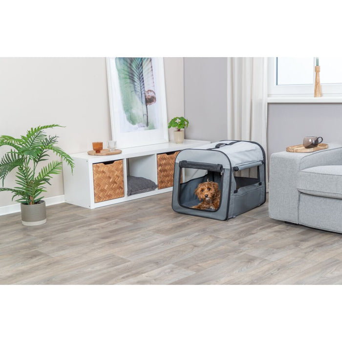 Hundebox Basic, dunkelgrau/hellgrau