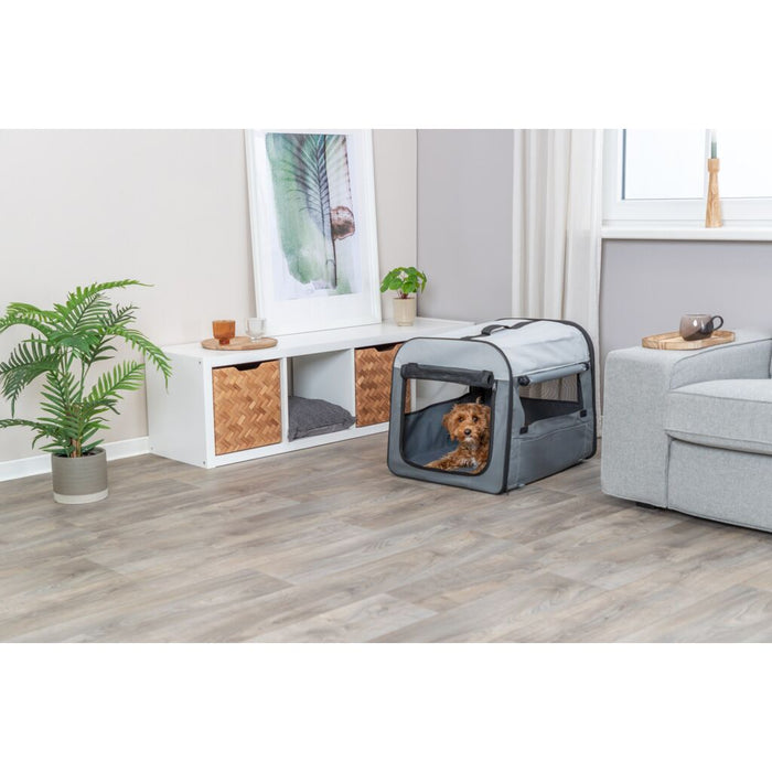 Hundebox Basic, dunkelgrau/hellgrau
