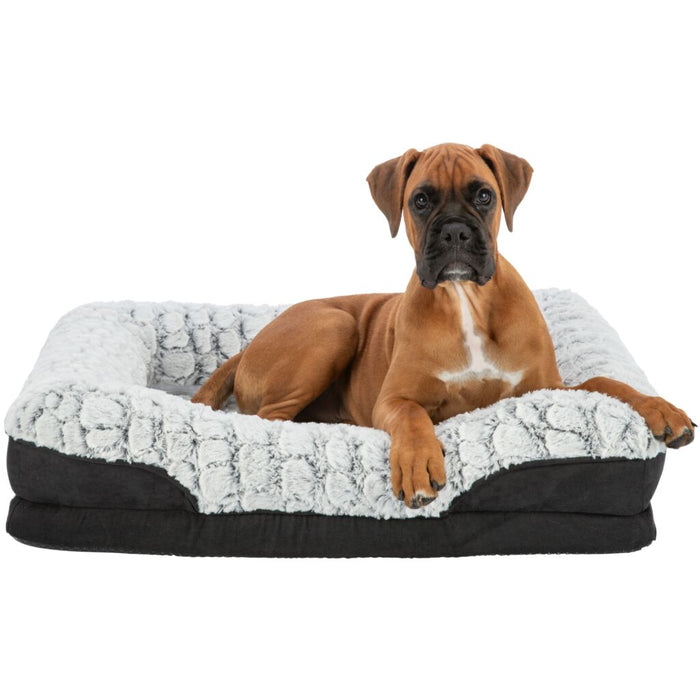 Vital Bett Lino, eckig, schwarz/grau