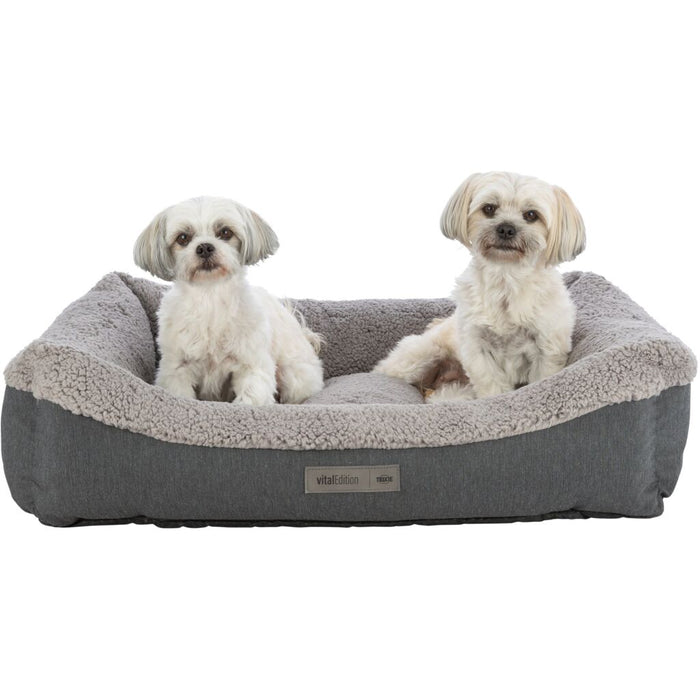 Vital Bett Bendson, eckig, dunkelgrau/hellgrau