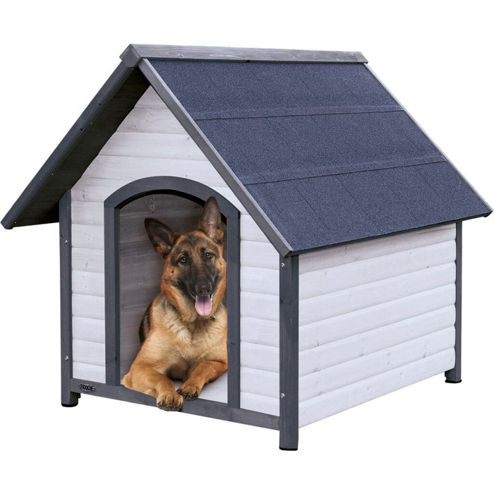 natura Hundehütte Cottage Satteldach, grau