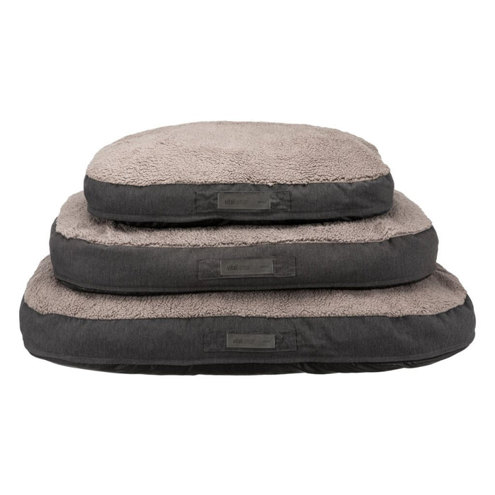 Vital Kissen Bendson, oval, dunkelgrau/hellgrau