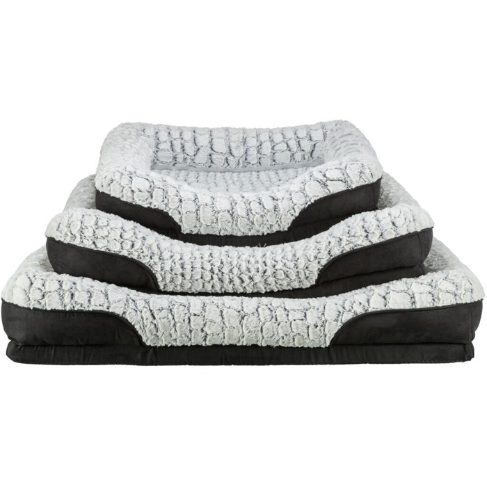 Vital Bett Lino, eckig, schwarz/grau