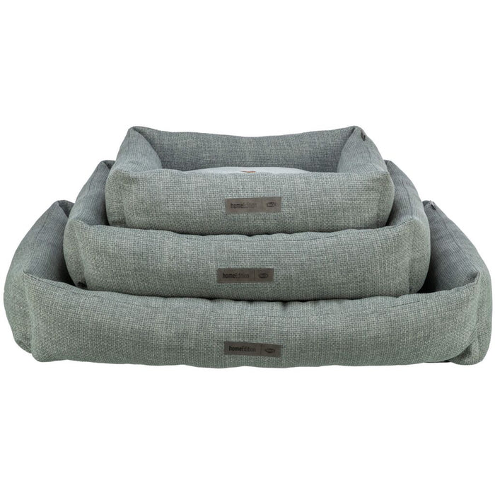 Bett Viviana, eckig, blau-grau